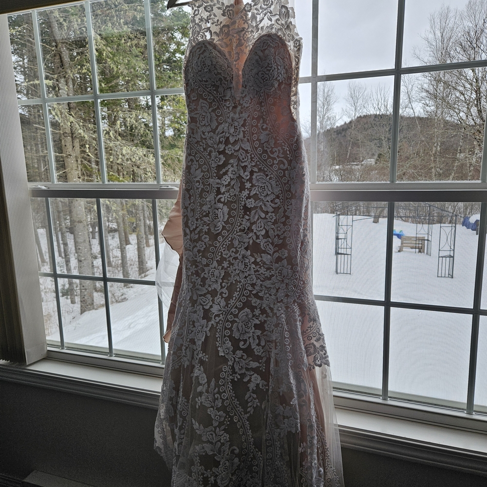 Allure Romance Ivory Lace Gown